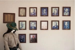 Photos of former sheriffs remain in the lobby entrance of the Tunica County Justice Complex in Tunica, Miss. (Rory Doyle for The New York Times)